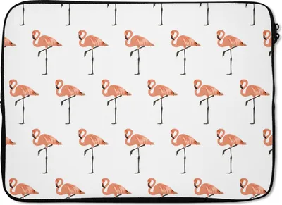 Produktbild von MuchoWow® Laptop Hülle 13 Zoll Muster - Vogel - Flamingo Laptoptasche - Laptophülle - Sleeve - Rundumschutz