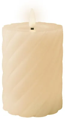 Produktbild von Lumineo Luxe LED Kerze - cremeweis - D7,5 x H12,3 cm - Zeitschaltuhr