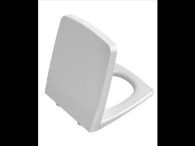 A white toilet seat is shown against a white background.