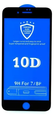 Produktbild von iPhone 8 Plus Displayschutzglas schwarz