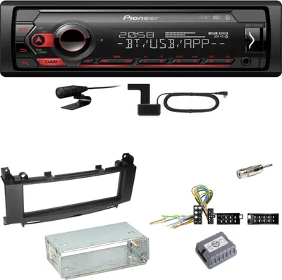 Produktbild von Pioneer MVH-S420DAB DAB+ AUX MP3 USB Einbauset für Mercedes A B Klasse W245 W169