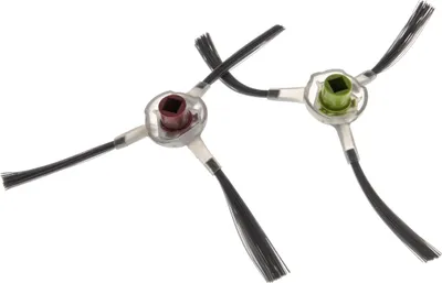 Produktbild von vhbw 2x Seitenbürste kompatibel mit Ecovacs Deebot Ozmo 950, 930 Saugroboter - Reinigungsbürsten Set, links/rechts, grau / rot / grün