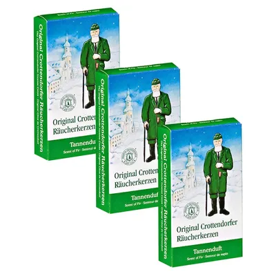 Produktbild von Original Crottendorfer - 3er Set Räucherkerzen Räucherkegel Gr. M - Tanne