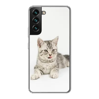 Produktbild von MuchoWow® Handyhülle Schutzhülle Hülle für Samsung Galaxy S22 Kitten - Weiß - Sohle - Mädchen - Kinder - Jungen - Kind Silikon Softcase Handy Hülle - Mobiltelefonhülle