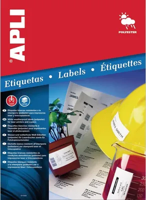 Immagine prodotto di etichette in film agipa resistenti alle intemperie 64,6 x 33,8 mm bianco 480 etichette