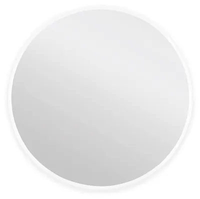 Produktbild von Differnz Badezimmerspiegel rund 60 cm Weiß Wandspiegel Aluminiumrahmen