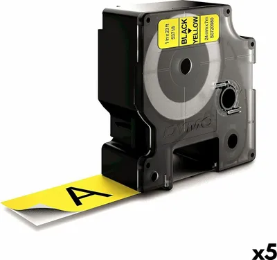 Produktbild von Dymo - Etikett Dymo Label Manager D1 Polyester 24mm Gelb | 1 Stück | 5 Stücke