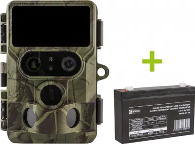 Produktbild von Outdoor Wildlife Hunting Trail und Wildkamera OXE Tarantula WiFi 4K, 48MP, IP66 wasserdichte, Jagdkamera 0,3s Auslösezeit, 6V/7Ah externer Akku und Netzkabel + 32 GB SD-Karte, 8 Batterien und ein Stativ!