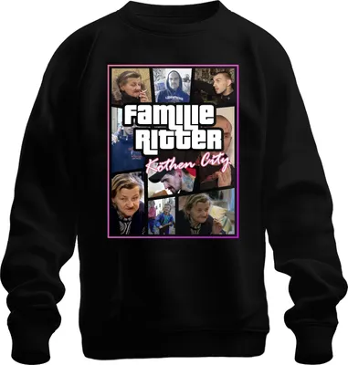 Immagine prodotto di Famiglia Ritter Köthen City Karin Andy Norman René Christopher Doku Trash TV Felpa Unisex Pullover, Nero, XXL