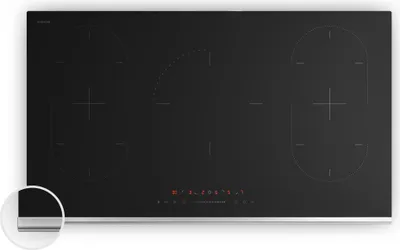 Image de Klarstein Verosteel Plaque Induction - 5 Zones Induction, 12200W Boost, Curseur Tactile, Minuterie, Verrouillage Enfant, Verre Noir 90cm - Plaque Induction Encastrable