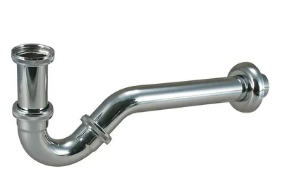 Produktbild von Bidet Siphon 1 1/4 Zoll messing verchromt Geruchverschluss flach
