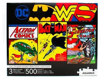 Produktbild von Dc Comics Set Aus 3 Puzzles 500 Stücke Mehrfarbig Kinder Mehrfarbig One Size