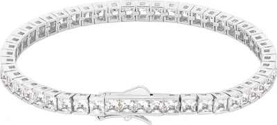 Produktbild von ROUGEMONT Elegantes Damen Tennisarmband Zirkonia Armband 18cm Silber 4mm