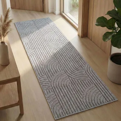 Image de Carpetsale24 Tapis Salon Design Bohème Bouclé Boucles Style Scandinave Résistant Ultra Doux pour Chambre à Coucher, Taille: 80x250 cm