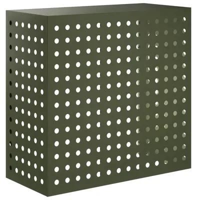 Image de Housse de climatiseur Vert olive 110 x 50 x 105 cm Acier