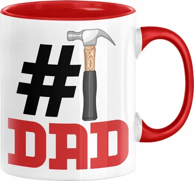 Produktbild von Handwerker Nummer 1 Dad Vater Tasse Geschenk Handwerker Papa Geschenkidee Bester Papa Der Welt Vatertag Lustige Geschenkidee (Rot)