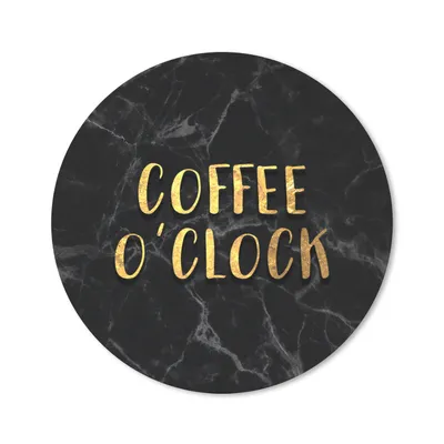 Produktbild von MuchoWow® Mauspad Mousepad Zitat - Kaffee - Gold - Marmor 20x20 cm - Mousepads - Maus Mat - Pad - Mausunterlage - Schreibtischmatte