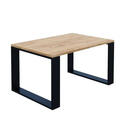 Produktbild von AKKE Gold Craft Couchtisch mit schwarzen Beinen LxBxH: 70x50x55 cm