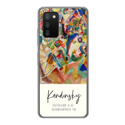 Produktbild von MuchoWow® Handyhülle Schutzhülle Hülle für Samsung Galaxy A03s Entwurf 3 zu komposition VII - Kandinsky - Alte Meister Silikon Softcase Handy Hülle - Schutz