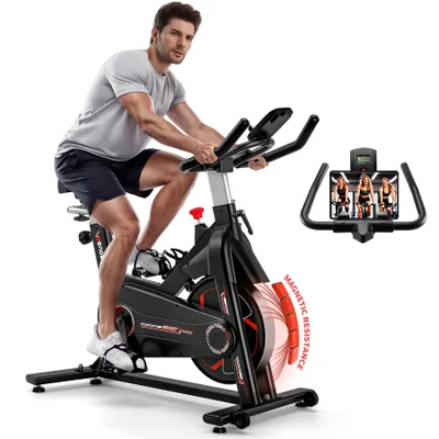 Produktbild von Wenoker Heimtrainer Fahrrad mit verstellbarem Magnetwiderstand – leises Fitnessbike mit APP, Ergometer Hometrainer bis 160 kg