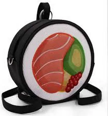 Obrázek produktu pro Oh My Pop Pop! Maki-Sushi batoh přes rameno 20 cm, 3,5 litru, červený Round