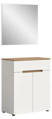 Productafbeelding van xonox.home Garderobekombinatie Canu, wit / wit, 80 x 190 x 37 cm