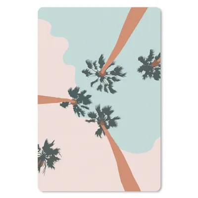 Produktbild von MuchoWow® Mauspad Mousepad Sommer - Palmen - Pastell 18x27 cm - Mousepads - Maus Mat - Pad - Mausunterlage