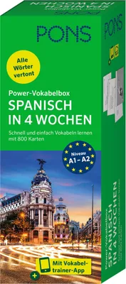 Produktbild von PONS Power-Vokabelbox Spanisch in 4 Wochen