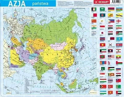 Produktbild von Puzzle 72 elementy ramkowe, Azja mapa polityczna