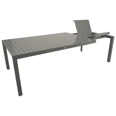 Produktbild von DEGAMO Ausziehtisch Gartentisch BAGO XL 195/255X120cm Alu silbergrau wetterfest