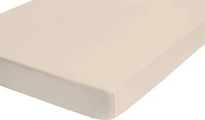 Produktbild von Biberna Jersey Spannbettlaken Stretch Spannbetttuch 100% Baumwolle Rundumgummi waschbar pflegeleicht hochwertig strapazierfähig 180x200 cm Kitt