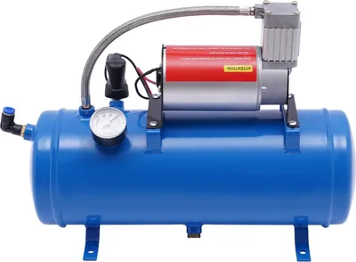 Produktbild von 12V DC Luftkompressor - Auto Reifenpumpe - automatische Drucksteuerung 90/120 psi - 6 l Kessel - für Autoreifen und Motor