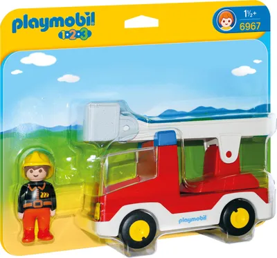 Produktbild von PLAYMOBIL 1.2.3. 6967 Feuerwehrleiterfahrzeug