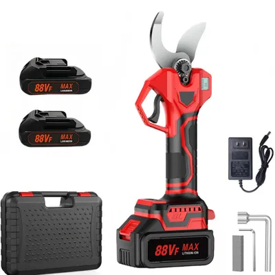 Produktbild von Akku Astschere Elektrische Gartenschere,0-40 mm Schnittdurchmesser,Fortschrittliche Digitalanzeige,mit 2 Batterie, 21V Baumschere,Rot
