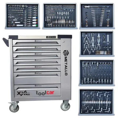 Immagine prodotto di Carrello portautensili Toolcar Metallo Carrello da officina riempito