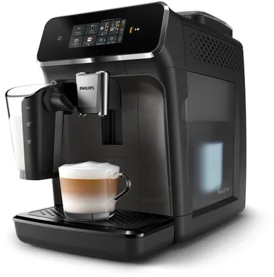 Produktbild von Philips Kaffeevollautomat Serie 2200, 2 Kaffeeeinstellungen, Milchaufschäumer, schwarz (EP2334/10)