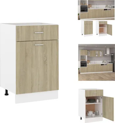 Obrázok produktu pre vidaXL Zásuvková skrinka Sonoma dub 50x46x81,5 cm materiál na báze dreva - Kuchynské skrinky