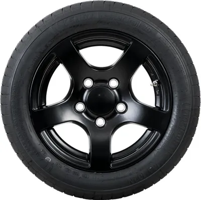 Produktbild von Verstärktes Anhängerrad KENDA TIRE 195/50 R13C 104/102N ALUMINIUMFELGE STARCO schwarz 6Jx13"H2 5x112 ET:30