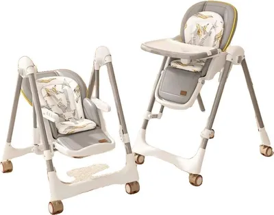 Obrázek produktu pro Přenosná dětská židlička, výškově nastavitelná, multifunkční design, 2v1 šedá