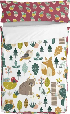 Produktbild von Bettbezug mit Füllung HappyFriday Moshi Moshi Harvestwood Bunt 105 x 200 cm