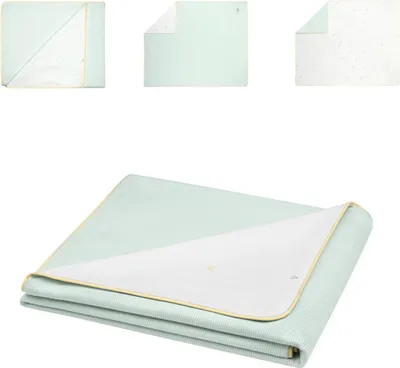 Produktbild von Kikka boo Baby-Sommerdecke 100 x 80 cm, 100% Baumwolle, Wendedecke, ab Geburt