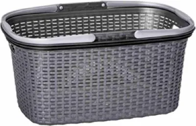 Image de RIVAL Panier à linge 56x37x28cm 32L, design rotin