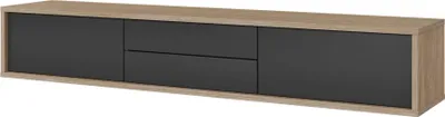 Produktbild von Selsey Moddern - TV-Lowboard mit Schubladen und Wandmontageoption, Eiche / Anthrazit, 180 cm