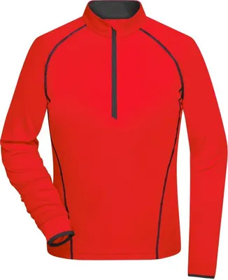 Produktbild von Langarm Funktionsshirt für Fitness und Sport bright-orange/black, Gr. S