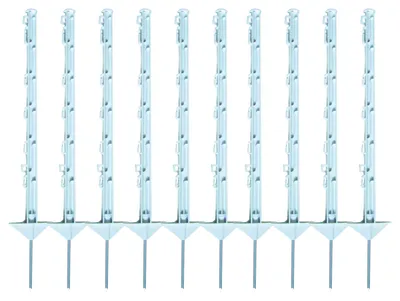 Produktbild von Electra Kunststoffpfahl 75 cm mit Doppeltritt - weiß - 10 Stück Weidezaunpfähle