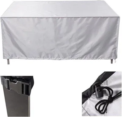 Produktbild von Gartenmöbelabdeckung - Schutz für Außenmöbel - Möbel schützen - Winddichtes Design - 200 x 200 x 75 cm - Schwarz/Silber