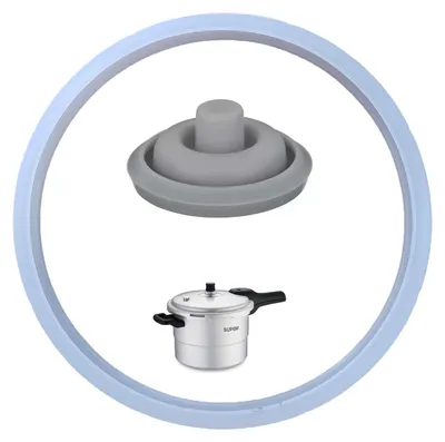 2 Ersatzdichtungen für Schnellkochtopf Ø22 cm, Silikon, 3 l/4,5 l