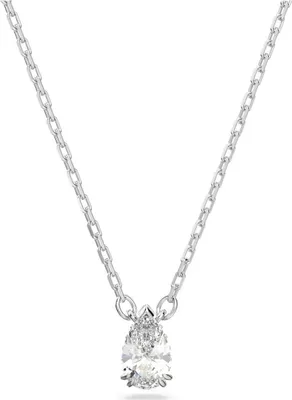 Produktbild von Swarovski Damen Halskette Millenia Anhänger Tropfenschliff, Weiß, Rhodiniert 5636708