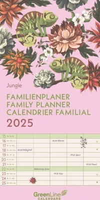 Produktbild von GreenLine Jungle 2025 Familienplaner - Wandkalender - Familien-Kalender - 22x45