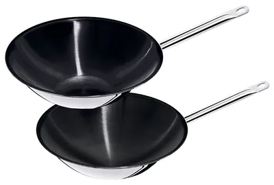 Produktbild von Contacto 523/360 Wokpfanne, 36 cm max. Durchmesser, Edelstahl, Induktionsherd-geeignet, Antihaftbeschichtung